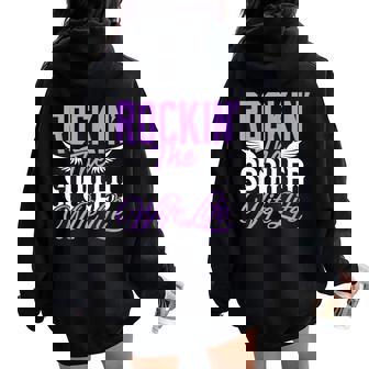 Rockin The Spoiled Wife Life Marriage Wife Women Women Oversized Hoodie Back Print - Monsterry