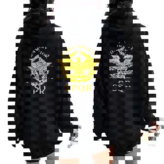 Roma Invicta Spqr Águila Romana Women Oversized Hoodie Back Print - Regaloses