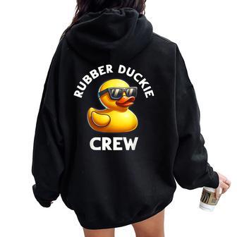 Rubber Duck Quack Yellow Rubber Duckie Crew Graphic Women Oversized Hoodie Back Print - Thegiftio UK
