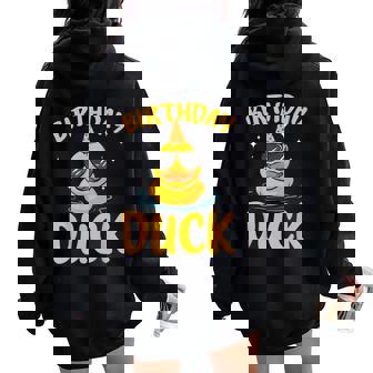 Rubber Duckies Birthday Duck Rubber Duck Women Oversized Hoodie Back Print - Thegiftio UK