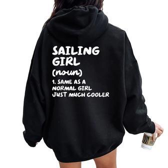Sailing Girl Definition & Sassy Sports Women Oversized Hoodie Back Print - Monsterry DE