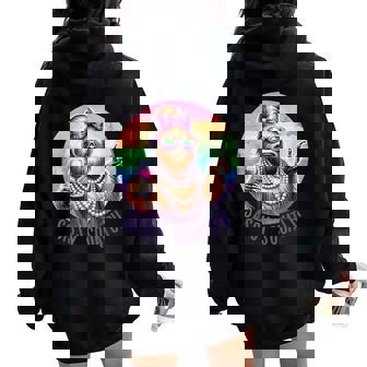 Sassy Squatch Sasquatch Sarcastic Bigfoot Women Women Oversized Hoodie Back Print - Seseable