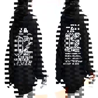 School Team 2Nd Grade All-Stars Sports Jersey Women Oversized Hoodie Back Print - Seseable