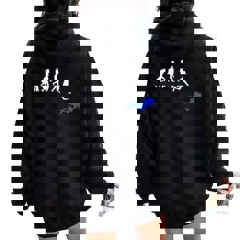 Scuba Dive Evolution Diving Teacher Diver Ocean Sea Lover Women Oversized Hoodie Back Print - Monsterry