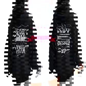 Security Little Sister Protection Squad Boy Brother Women Oversized Hoodie Back Print - Thegiftio UK