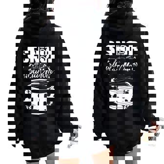Senior Band Mom 2025 Marching Band Class Of 2025 Drum Women Oversized Hoodie Back Print - Seseable