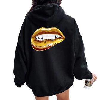 Sexy Graphic Lips Printed Lips Women Oversized Hoodie Back Print - Thegiftio UK