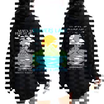 Shavers Lake Shark Free And Unsalted Nature Lover Women Oversized Hoodie Back Print | Seseable UK