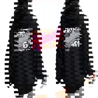 Skater Skateboard Skateboarding Girls Women Oversized Hoodie Back Print - Thegiftio UK