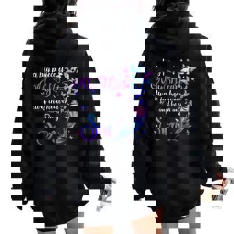 My Son Lives In Heaven Memorial Quotes Love Mom Dad Matching Women Oversized Hoodie Back Print - Monsterry