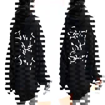 Sorry Not Sorry Sarcastica Felpa con cappuccio oversize da donna con stampa posteriore - Novitaregali
