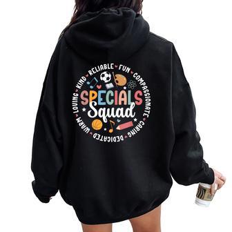Specials Squad Appreciation Specials Team Specials Teacher Women Oversized Hoodie Back Print - Thegiftio UK