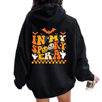 In My Spooky Era Halloween Ghost Groovy Hippie Halloween Women Oversized Hoodie Back Print - Thegiftio UK