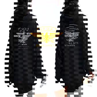 Spqr Águila Romana Roma Invicta Women Oversized Hoodie Back Print - Regaloses