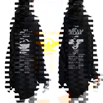 Spqr Antigua Roma Julio César Historia De Roma Women Oversized Hoodie Back Print - Regaloses