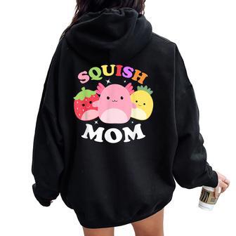 Squish Mom Mallow Soft Toy Mother's Day Mama Women Oversized Hoodie Back Print - Thegiftio UK