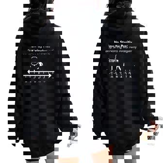 Stay Positive Wholesome Meme For Math Teacher Women Oversized Hoodie Back Print - Monsterry