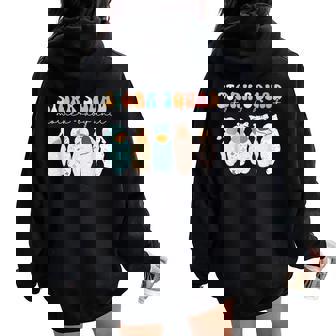 Stork Squad Mother Baby Unit Mother Baby Postpartum Nurse Women Oversized Hoodie Back Print - Seseable
