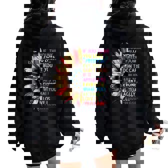 Sunflower If You Think You Love Freedom But You Don't Care Women Oversized Hoodie Back Print | Seseable UK