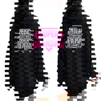 Super Grandma Superhero Grandmother Comic Book Women Oversized Hoodie Back Print | Seseable UK