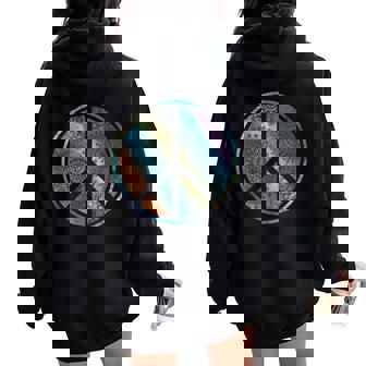 Symbole De La Paix Mandala Boho Hippie Neutreintageieilli Sweat à capuche oversize pour femme avec imprimé dans le dos - Cadeauxyz