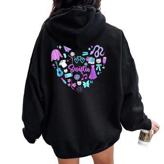 Taylor Heart First Name Girl Boy Birthday For Mens Women Oversized Hoodie Back Print - Thegiftio UK