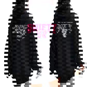 Taylor Personalized Name I Love Taylor Girl 70S Disco Bow Women Oversized Hoodie Back Print - Thegiftio UK