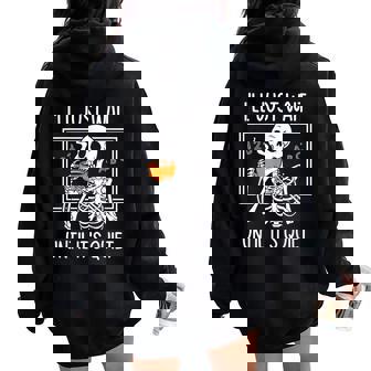 Teacher Halloween Ill Just Wait Until Its Quiet Fall Costume Women Oversized Hoodie Back Print - Thegiftio UK