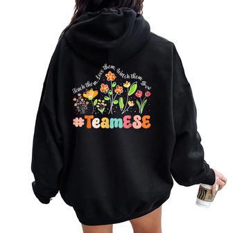 Team Ese Appreciation Week Teacher Back To School Women Oversized Hoodie Back Print - Thegiftio UK