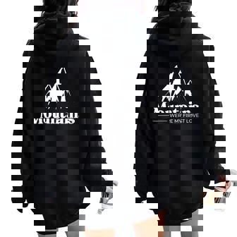 Temps Libre Dans Les Montagnes Cool Sweat à capuche oversize pour femme avec imprimé dans le dos - Cadeauxyz