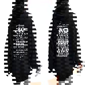 Texas Woman I Can't Be Held Responsible For My Face Women Oversized Hoodie Back Print - Monsterry