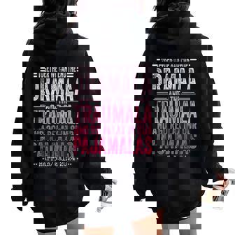 Together We Can End The Dramala And The Traumala Women Women Oversized Hoodie Back Print - Thegiftio UK