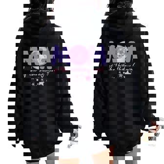 Two The Moon Mom Of The Birthday Girl Astronaut Family Party Women Oversized Hoodie Back Print | Mazezy