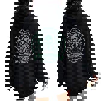 Universidad Miskatonic Horror Cósmico Cthulhu Cuello Women Oversized Hoodie Back Print - Regaloses