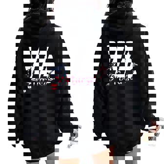 Va Nurse Rn American Flag Patriotic 4Th Of July Veterans Day Women Oversized Hoodie Back Print - Thegiftio UK