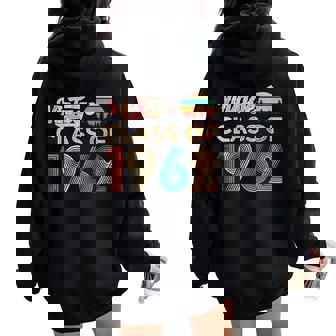 Vintage Class Of 1962 Classic Retro Birthday Mom Dad Women Oversized Hoodie Back Print - Monsterry
