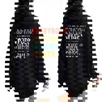 Vintage Retro Sport Lover Todos Relojes Deportes Women Oversized Hoodie Back Print - Regaloses