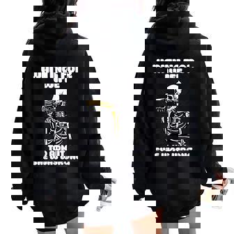 Waiting For Wife To Admit She Was Wrong Marriage Women Oversized Hoodie Back Print - Thegiftio UK