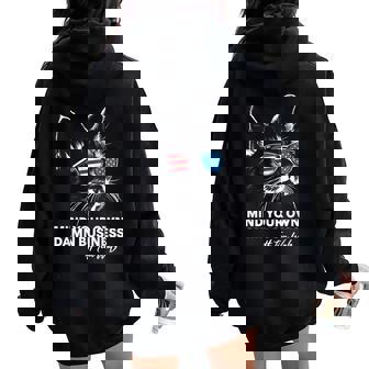 Walz Mind Your Own Damn Business Harris Waltz Cat Lady Women Oversized Hoodie Back Print | Mazezy