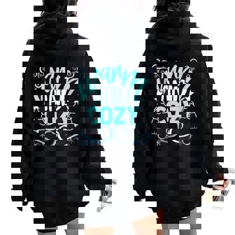 Warm & Cosy Winter Christmas Tree Snow Cold Mom Dad Boy Girl Women Oversized Hoodie Back Print - Monsterry