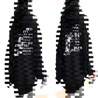 Weird Teachers Build Character Raccoon Teacher Appreciation Women Oversized Hoodie Back Print - Thegiftio