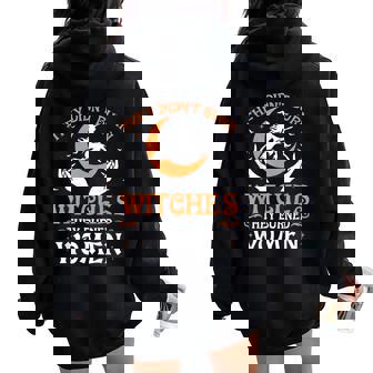 They Didn't Burn Witches They Burned Women Women Oversized Hoodie Back Print | Mazezy