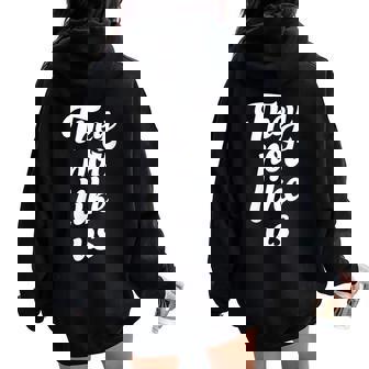 They Not Like Us Hip Hop Lyrics West Coast Compton La Women Oversized Hoodie Back Print | Seseable UK