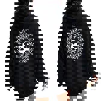 Yin E Yang Mandala Felpa con cappuccio oversize da donna con stampa posteriore - Novitaregali