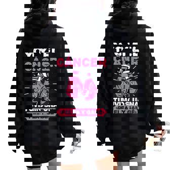 Yo Y El Cancer Boxeo Cancer De Seno Prevención Regalo Women Oversized Hoodie Back Print - Regaloses