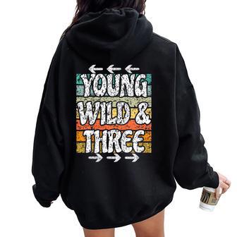 Youth 3Rd Birthday Girl Boy Idea- I Am Already 3 Women Oversized Hoodie Back Print - Thegiftio UK