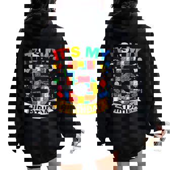 Youth 5Th Birthday Boy Girl 5 Years Old It's My 5Th Birthday Women Oversized Hoodie Back Print - Thegiftio UK