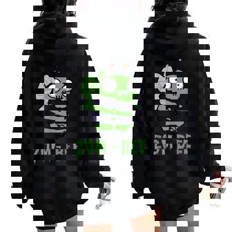 Zom Bee Halloween Zombie Bee Women Oversized Hoodie Back Print - Monsterry