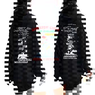 Chingedy Ching Dominick The Christmas Donkey Italian Donkey Women Oversized Hoodie Back Print - Seseable