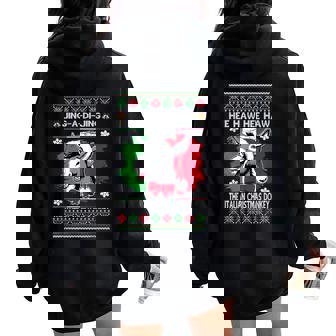 Chingedy Ching Dominick The Italian Christmas Donkey Xmas Women Oversized Hoodie Back Print - Seseable